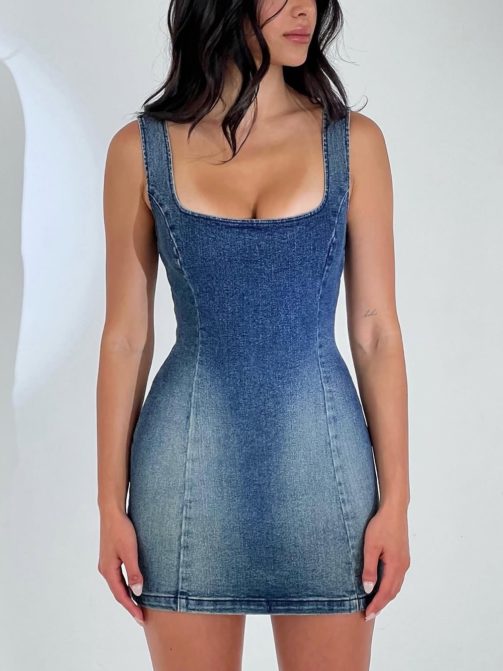 Flaw EB DENIM Devan Denim Mini Dress Size XS